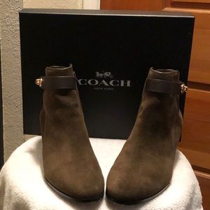 Coach suede ankle boots 8.5